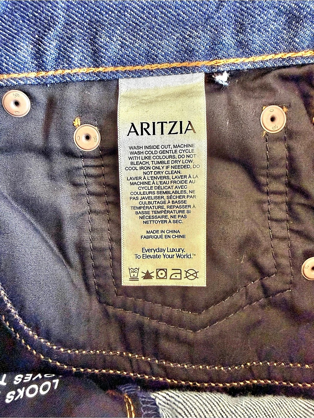 Aritzia Denim Forum The Farrah Hi-Rise Wide Leg Jeans in Blue Waist 29 NWT - Picture 10 of 14